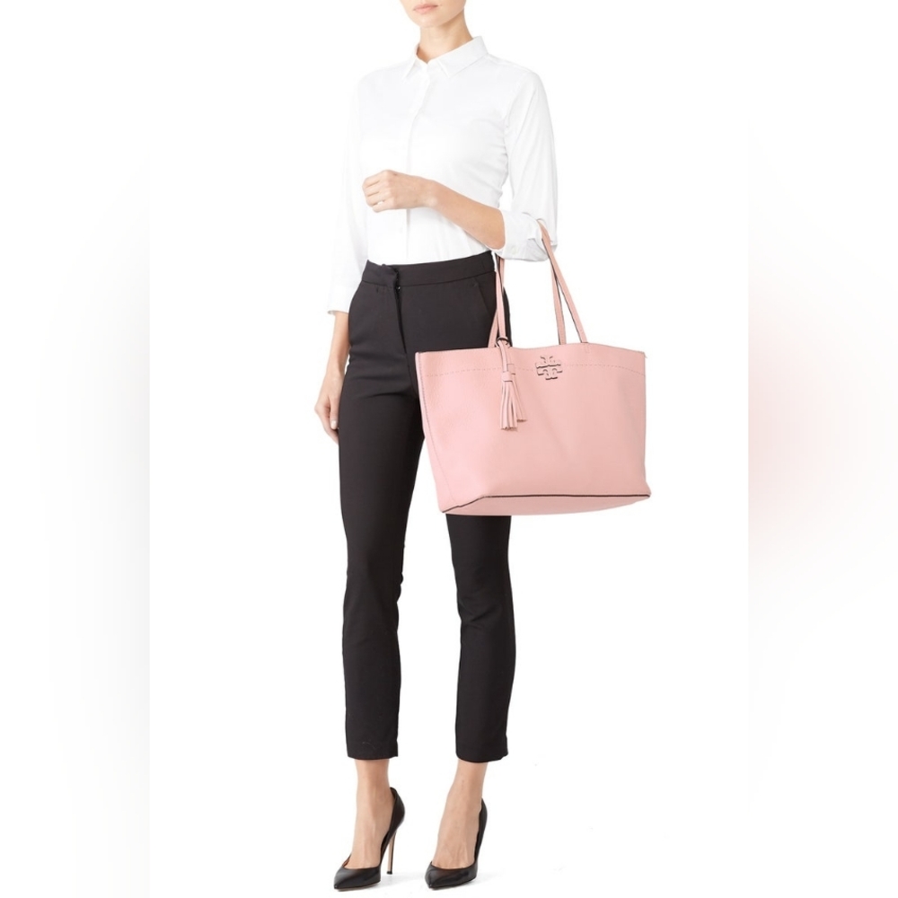 Tory Burch Pink McGraw Tote Bag